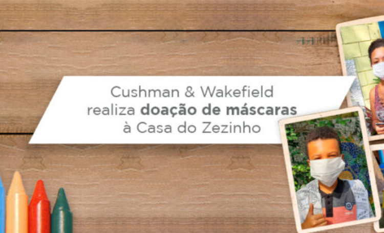 Doação de máscaras para a Casa do Zezinho