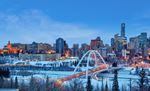 Edmonton Downtown Night Aerial