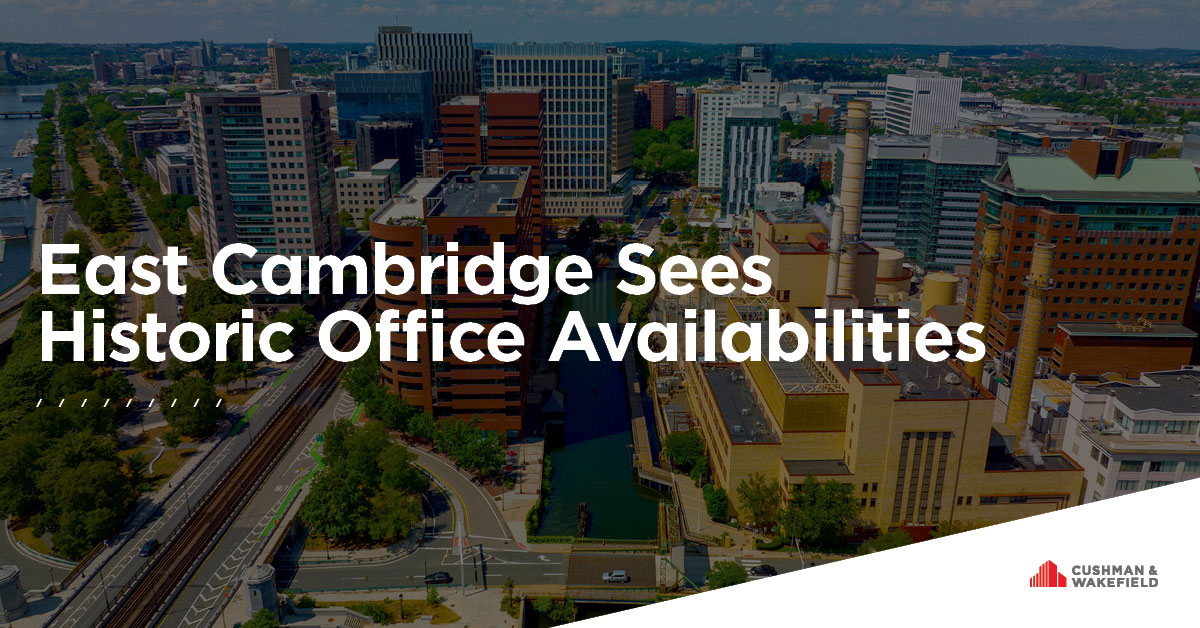 ​​East Cambridge Sees Historic Office Availabilities