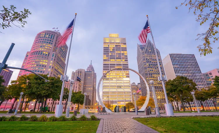 Detroit CBD Skyline