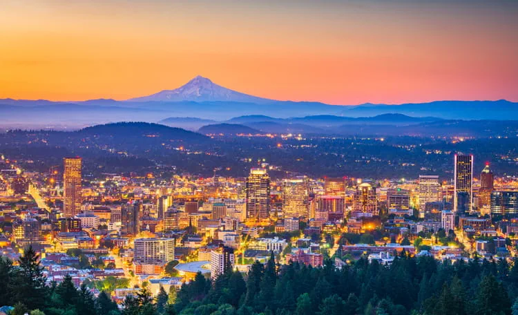 Portland Skyline Aerial