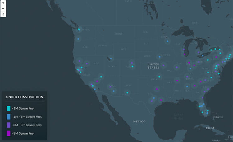 2019 US Industrial Construction Map