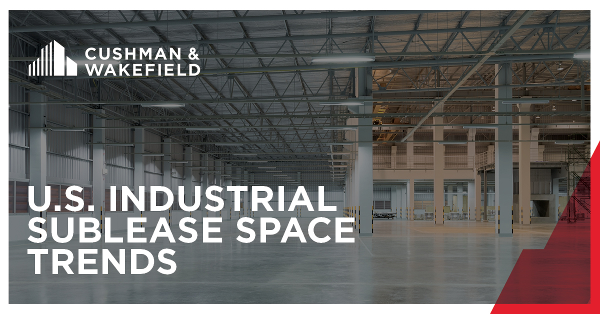 U.S. Industrial Sublease Space Trends