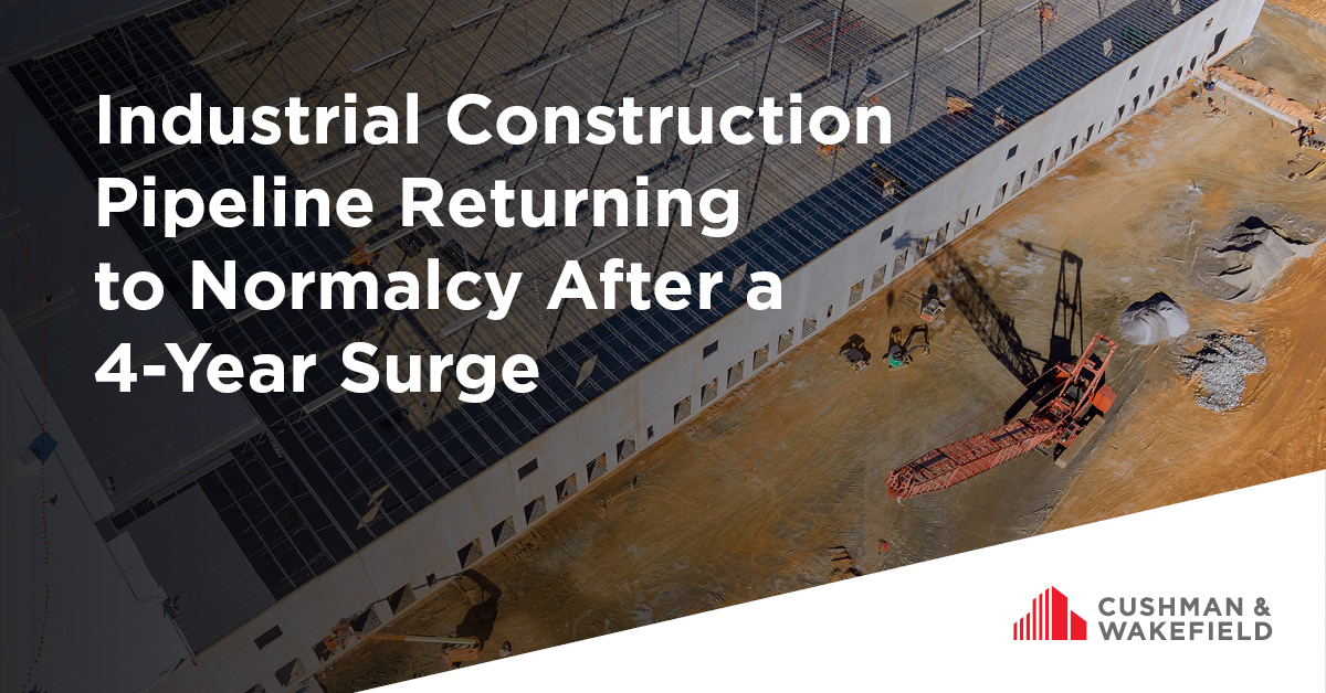 Industrial Construction Pipeline Resets to Normal After Four-Year Boom