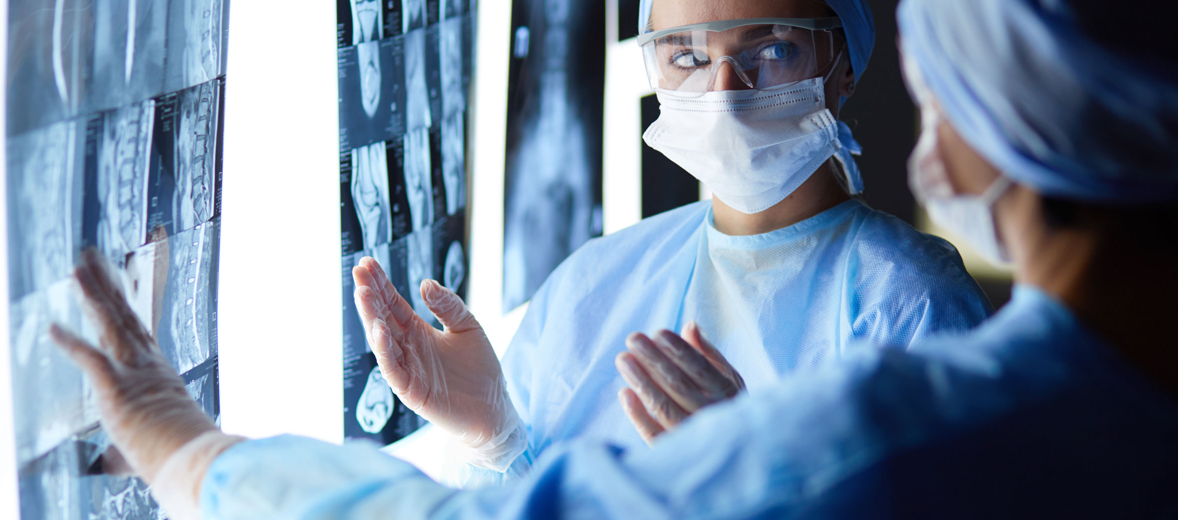 Doctors reviewing Xrays