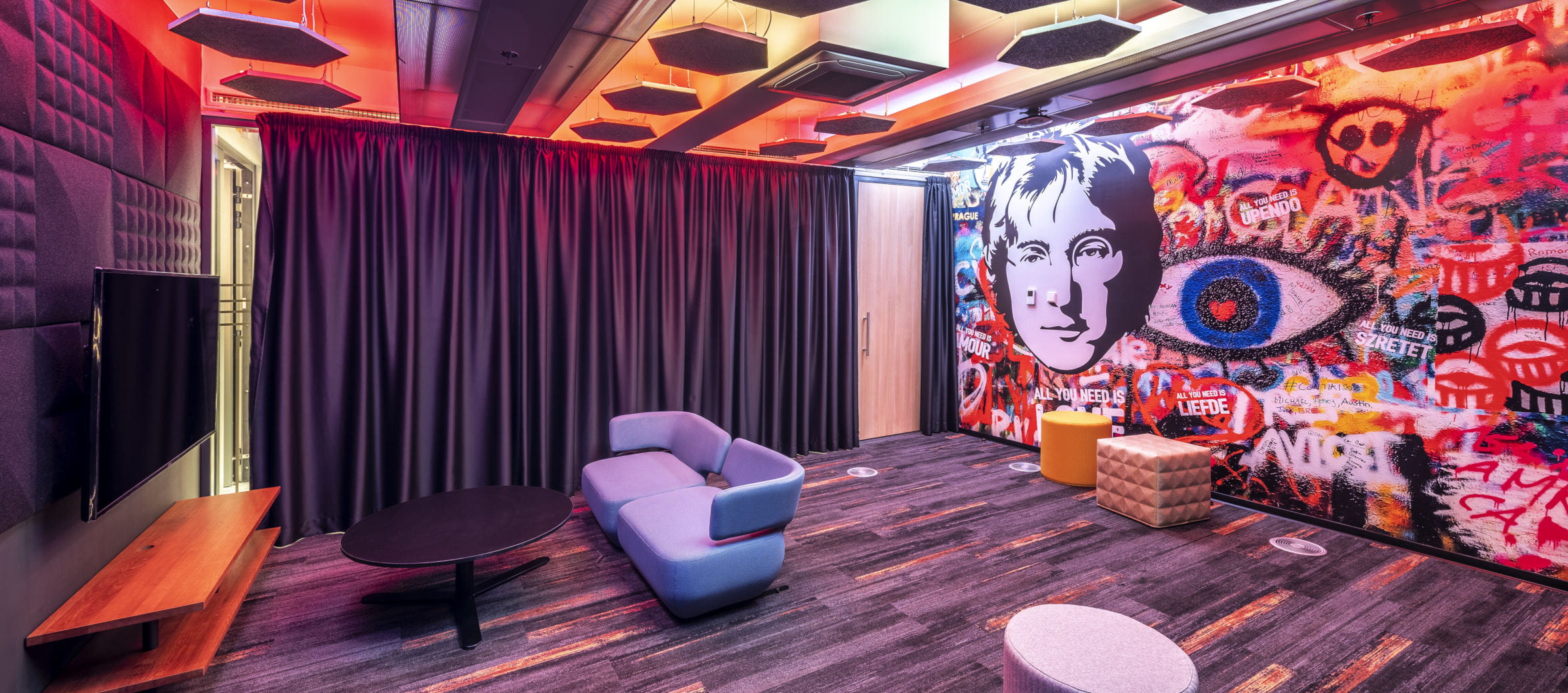 office, workplace, design, beatles