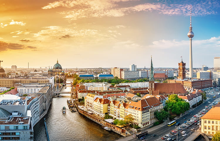 Berlin Skyline with Spree