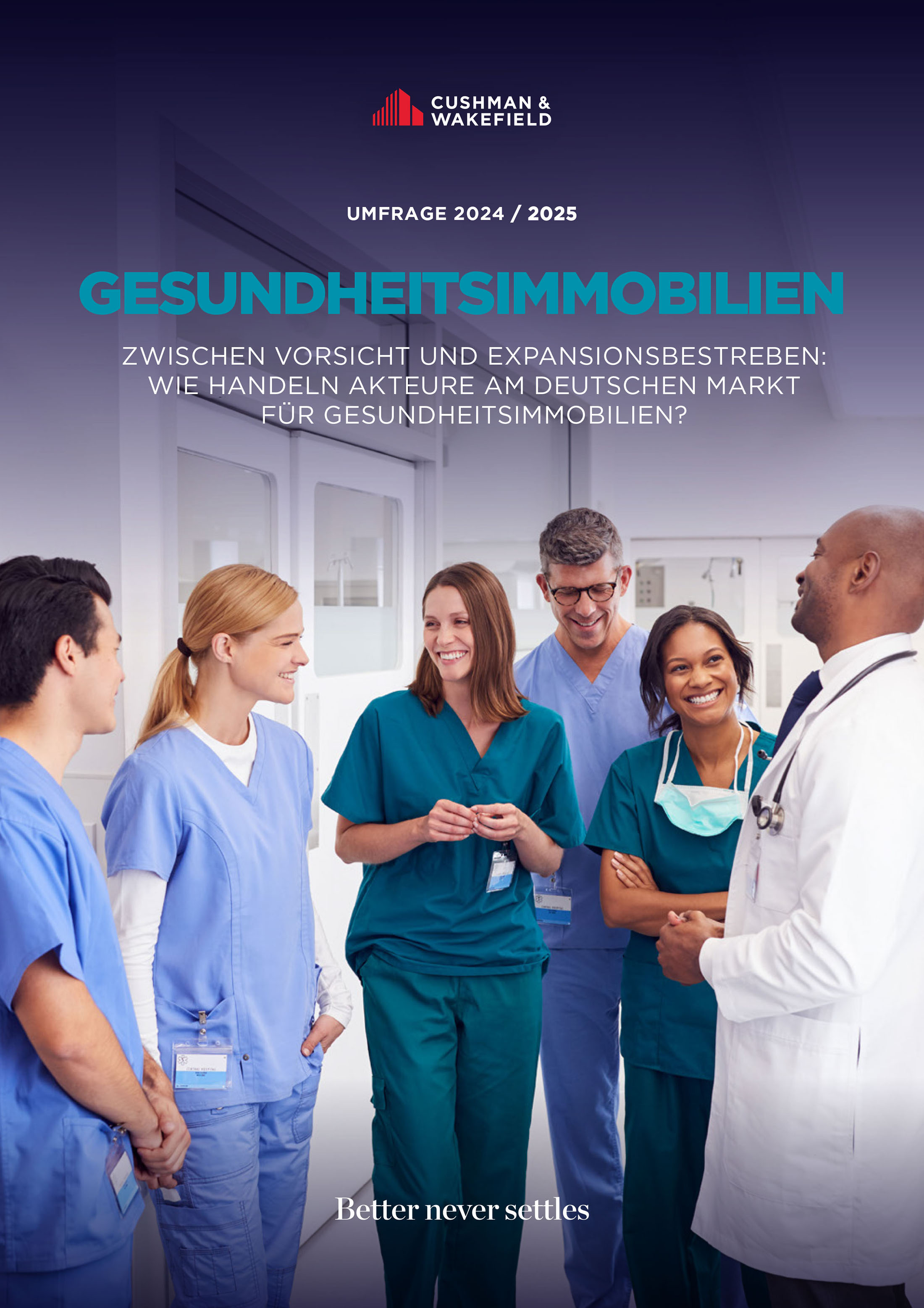 Hospital staff in conversation