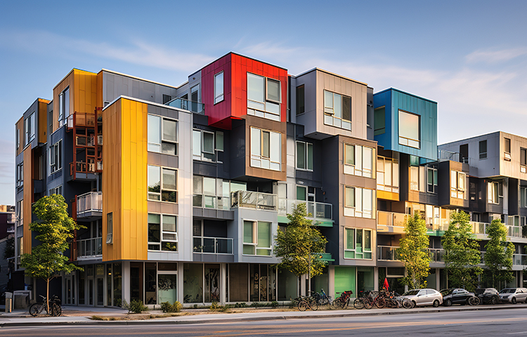 building facade colourful