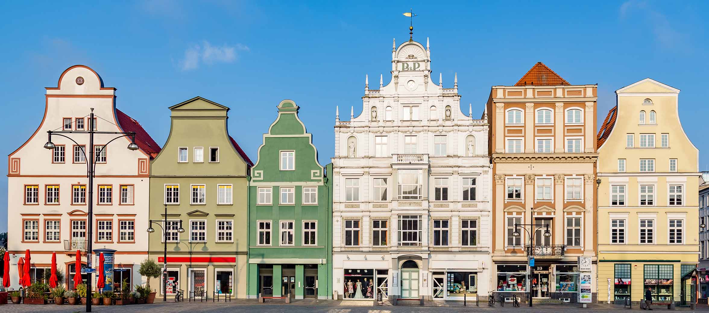 Multi-colored houses in the historic old town