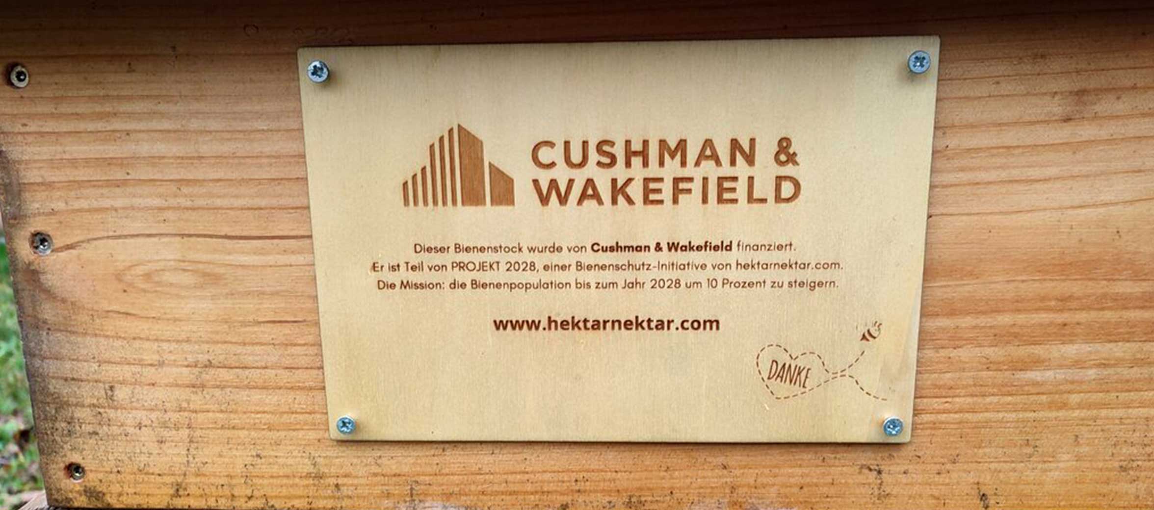 Projekt 2028 Bienen Schild