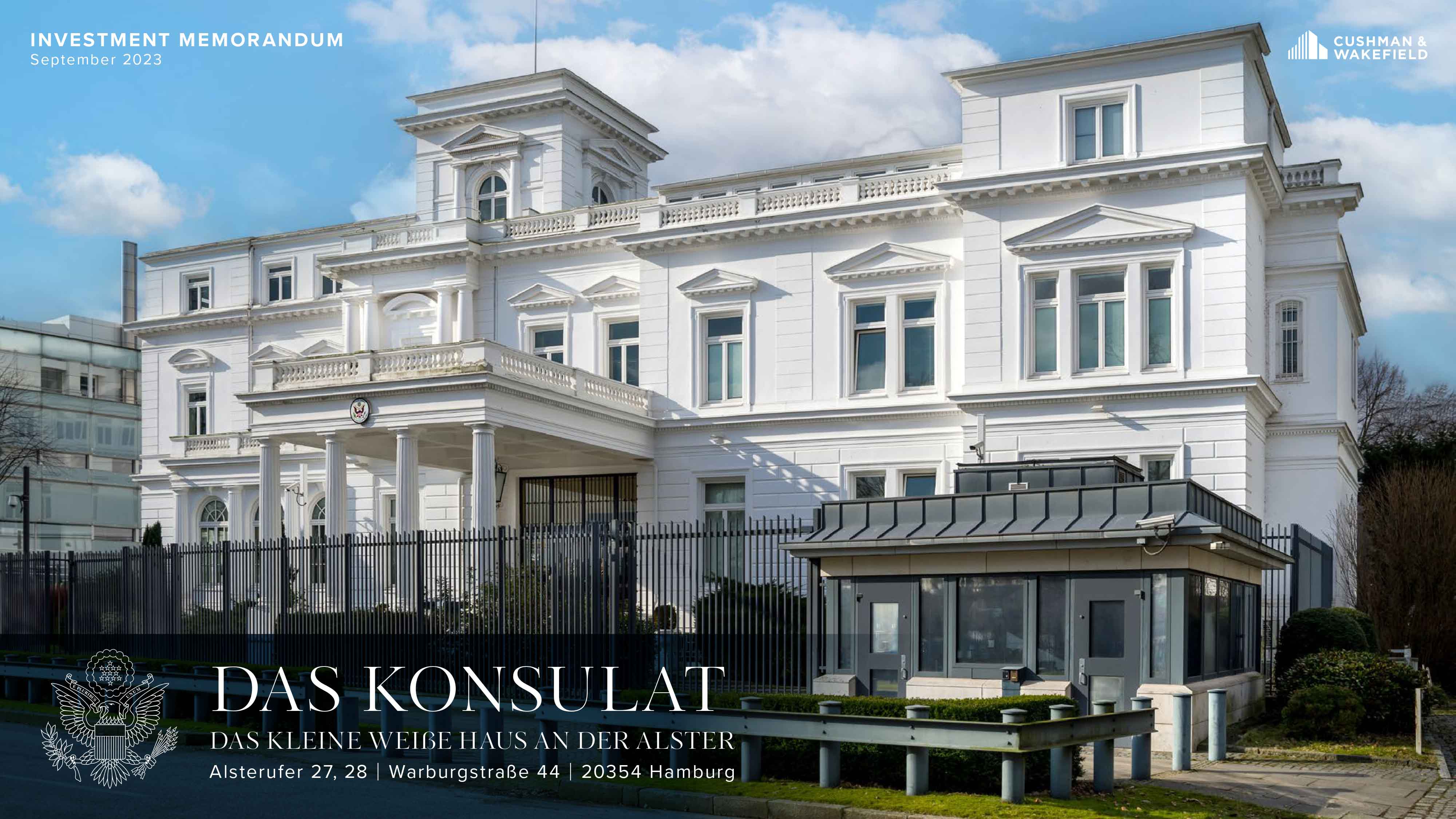 The U.S. Consulate General on the banks of the Alster in Hamburg