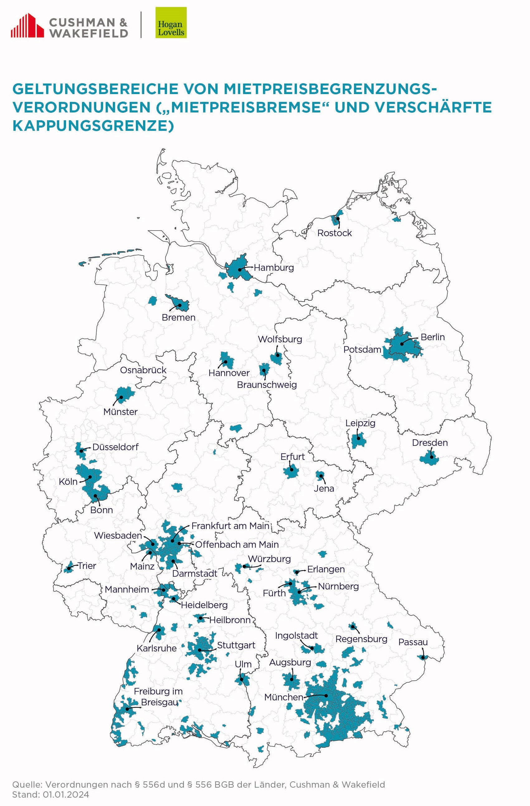 Landkarte Deutschland Wohnmarkt