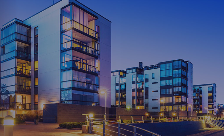 Modern Residential Area - Evening view 