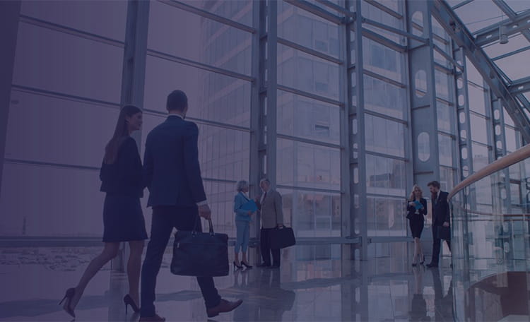 Business People in an Office Lobby