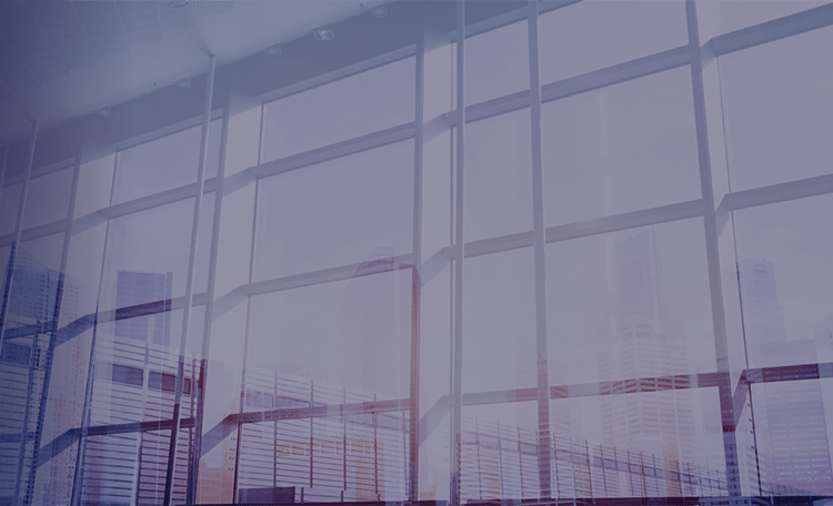 Modern Office Glass Facade with Reflection of other office buildings