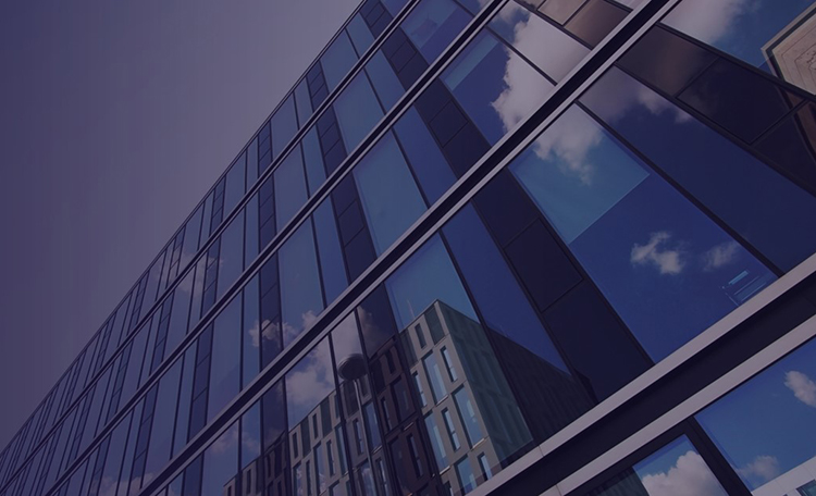 Modern office building glass facade