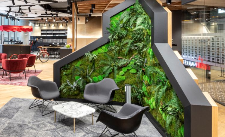 Vertical gardens in offices