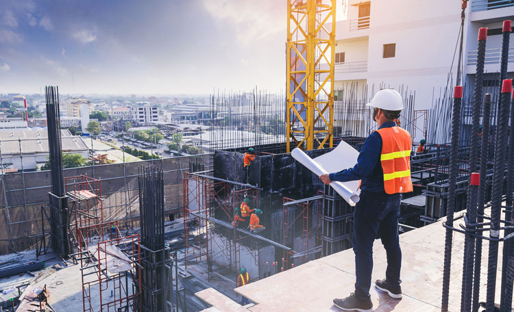 Construction Worker on Building