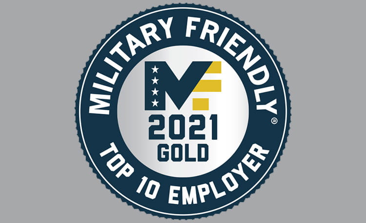 2021 Military Friendly Employer Gold Award (image)