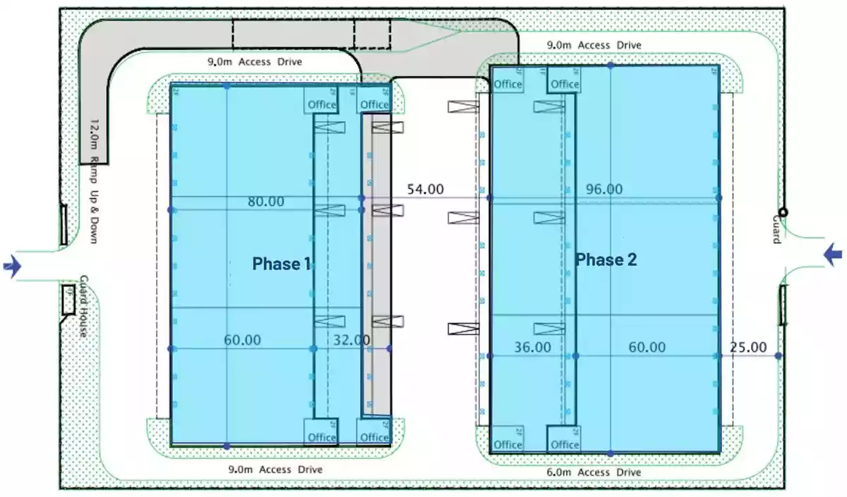 Double-Storey Ready-built Warehouse for lease in Long Hau Industrial Park
