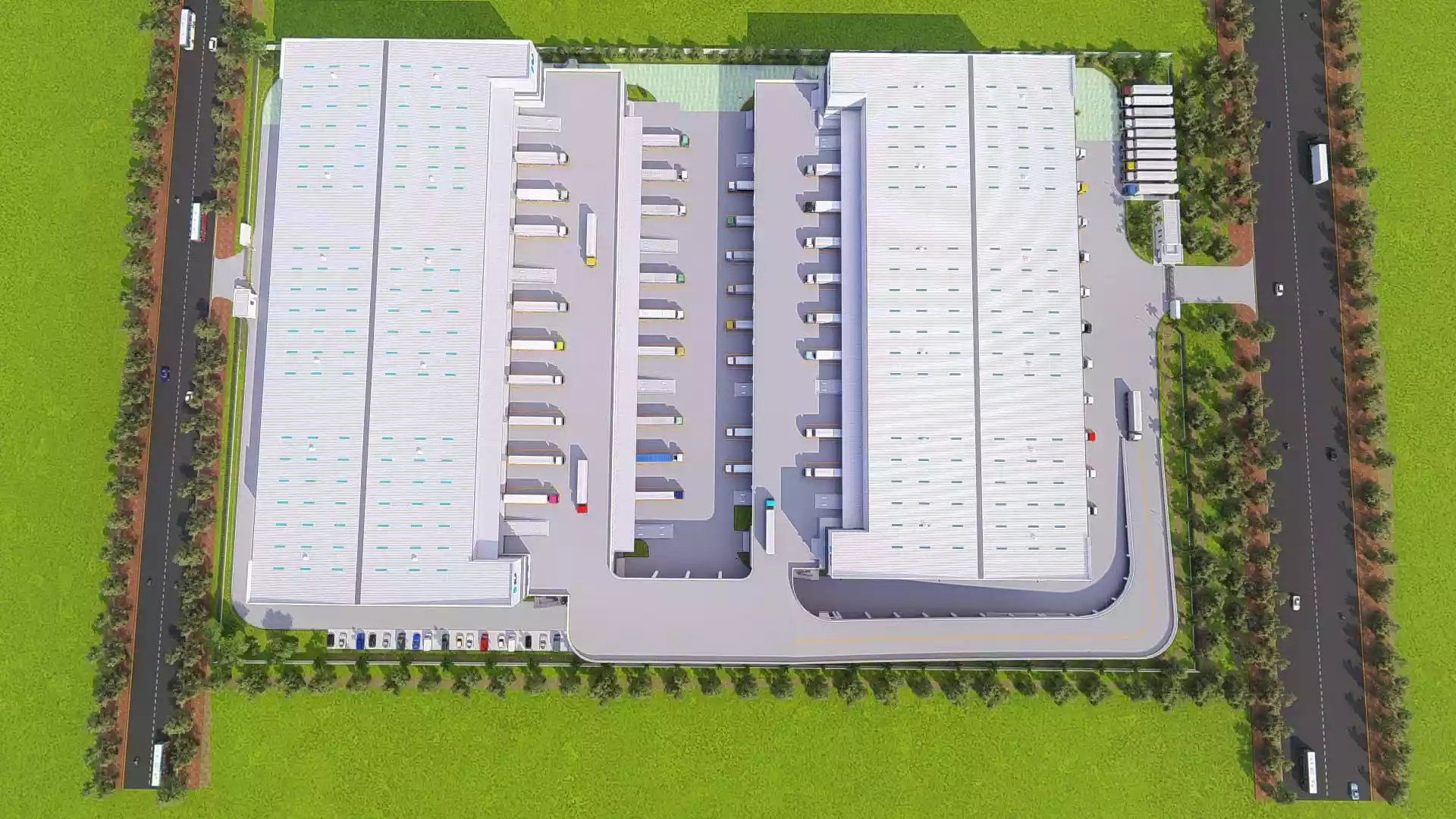 Double-Storey Ready-built Warehouse for lease in Long Hau Industrial Park, Long An Province, Vietnam