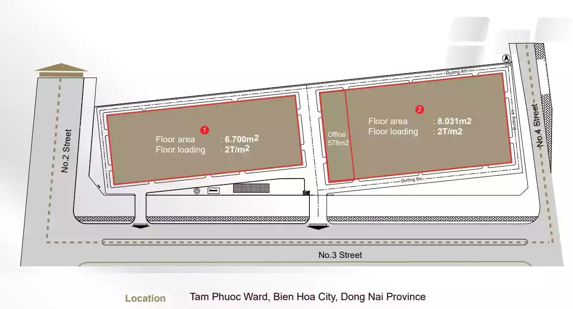 Factory for Lease in Tam Phuoc B Industrial Park