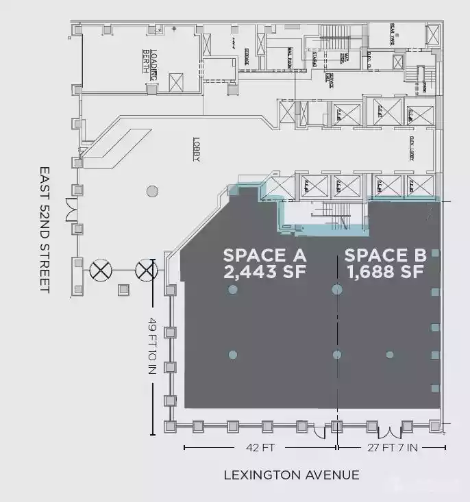 600 Lexington Avenue Retail for lease 2443 SF New York | US