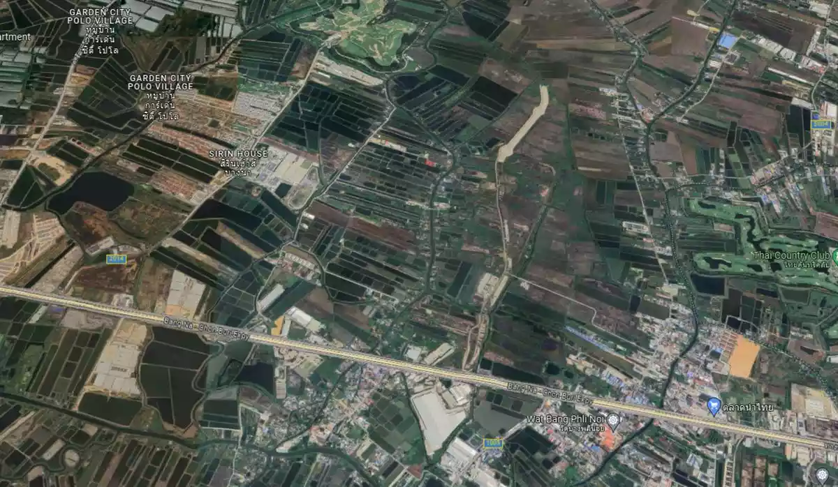 Industrial Land for Sale 10-20 Rai at Bangna Km.32 (Purple Zone) Near Airport