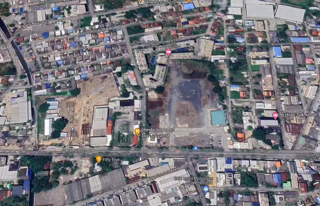 Land for Lease approx. 18 rai on Udomsuk road at Bangna near Suvarnabhumi Airport