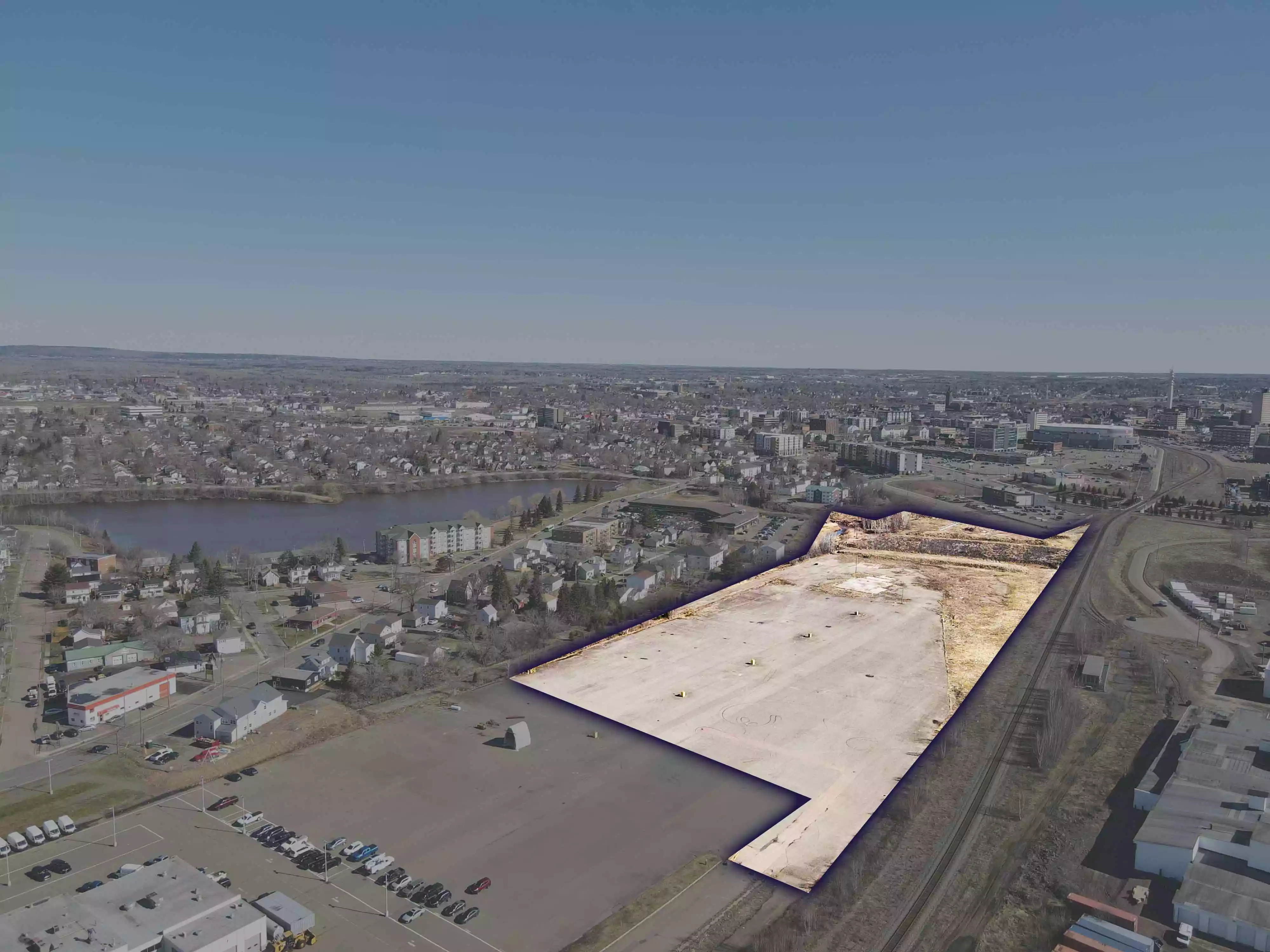 Aerial w/ property outline