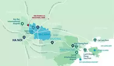 Industrial land for lease in Yen Phong, Bac Ninh