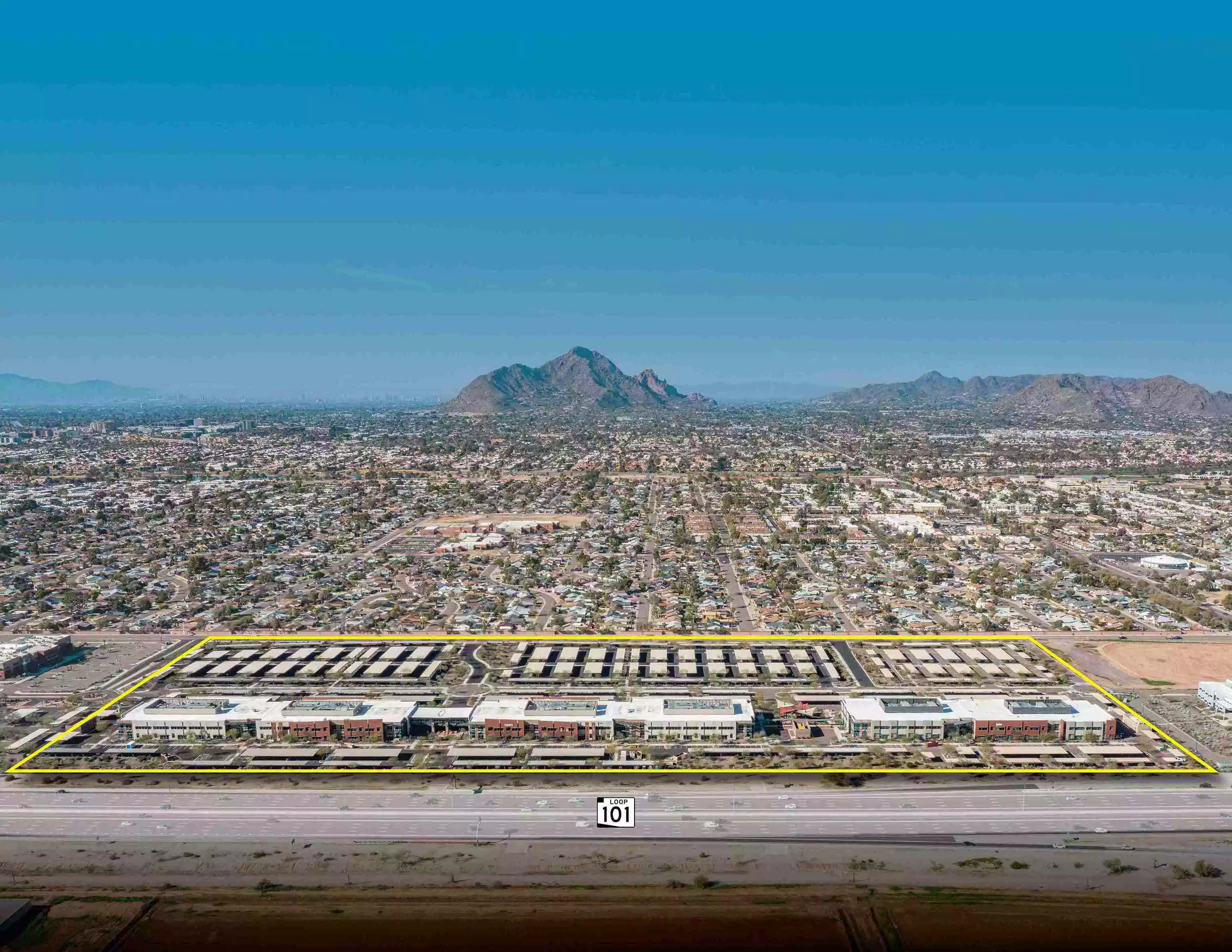 Aerial of 3 Buildings