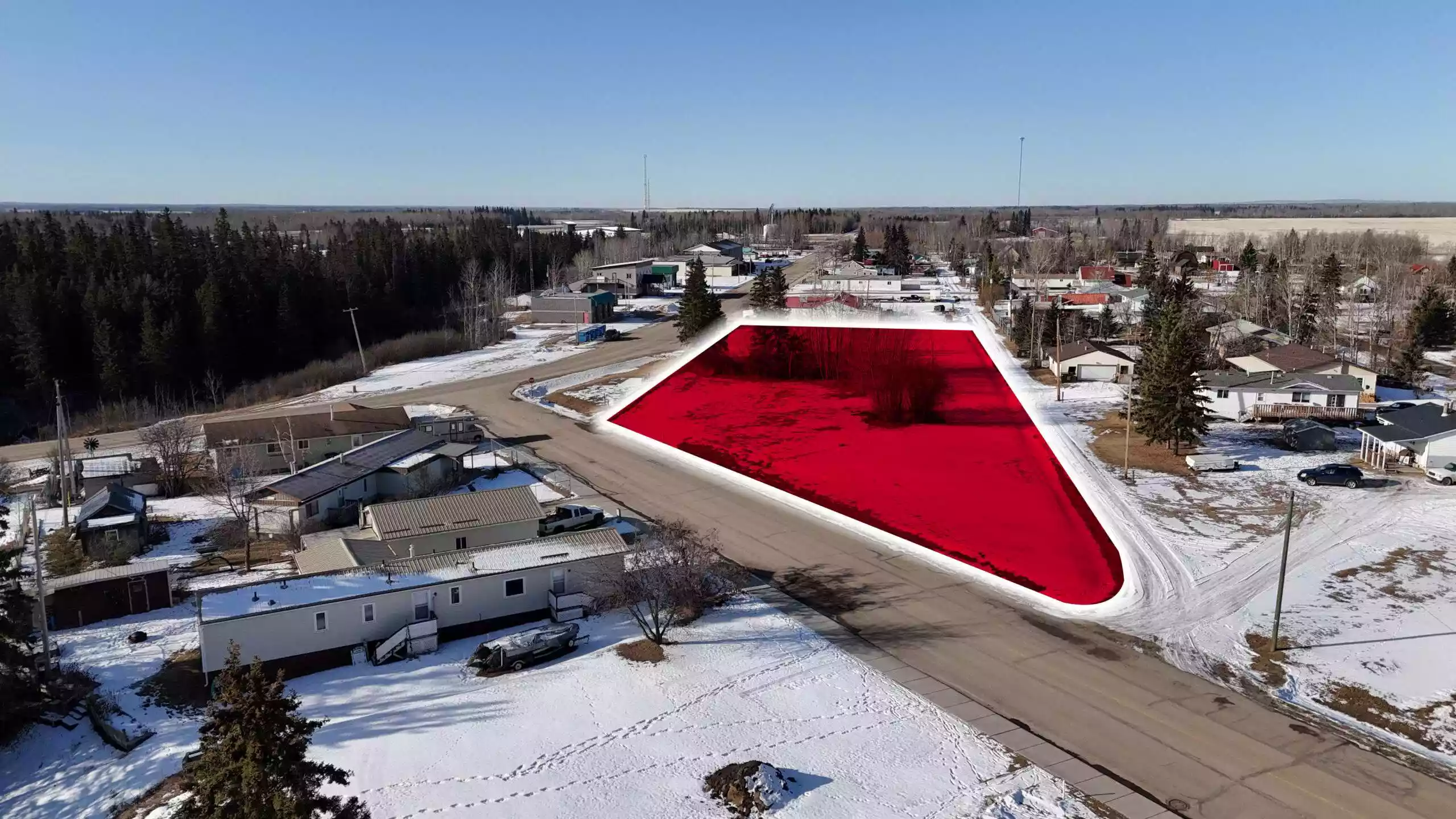 0.96-Acre HI-Zoned Development Land for Sale – DeBolt, AB (CN Site)